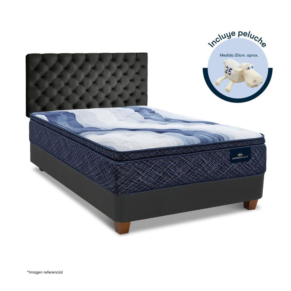 DORMITORIO SERTA CHARLOTTE SKY KING GRIS - 1
