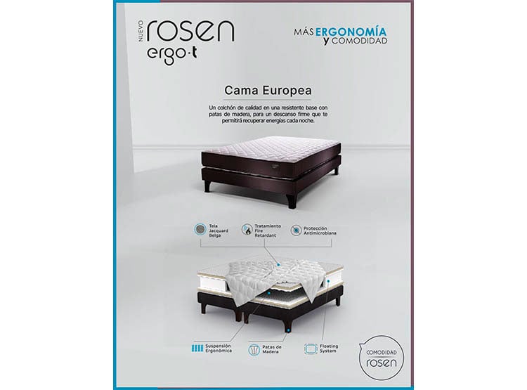 CAMA EUROPEA ROSEN ERGO T NEW QUEEN - 10