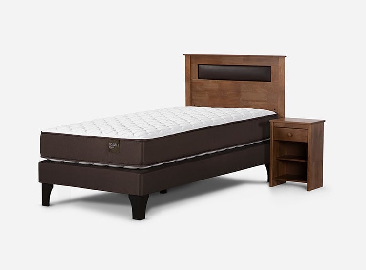 DORMITORIO EUROPEO ROSEN ERGO T NEW 1.5 PLAZAS FERRARA + 1 VELADOR - 2