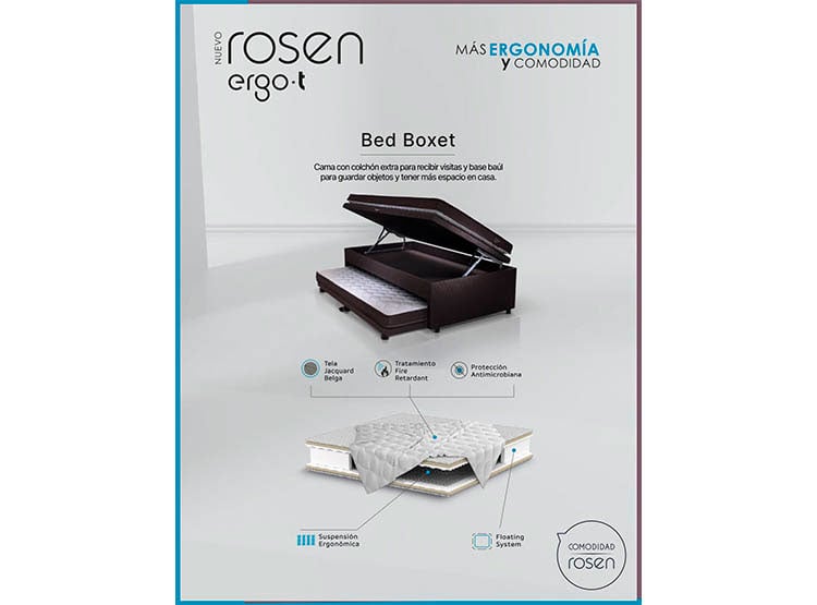 DORMITORIO BED BOXET ROSEN ERGO T NEW FERRARA 1.5 PLAZAS - 10