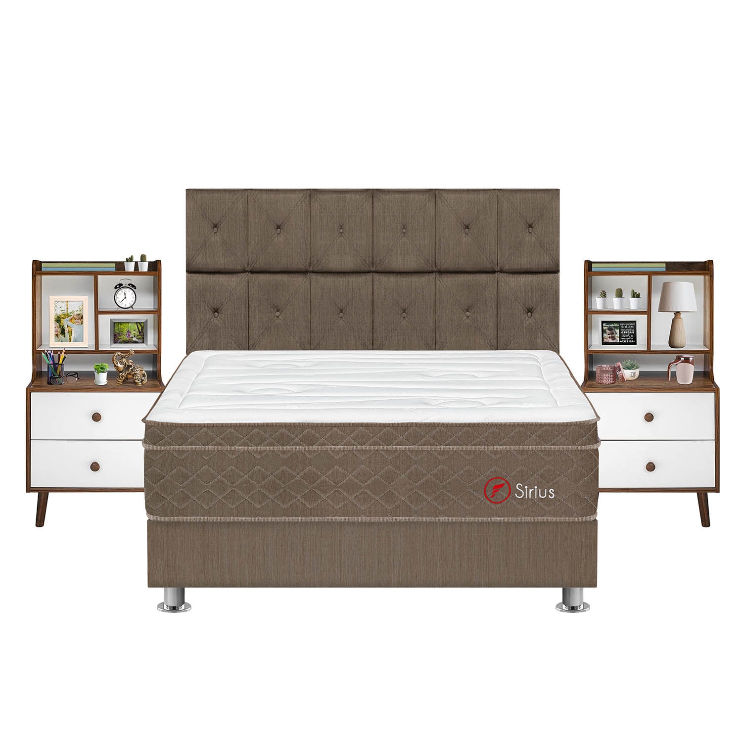 DORMITORIO AMERICANO FORLI SIRIUS KING + VELADOR REPISA FASHION - 1