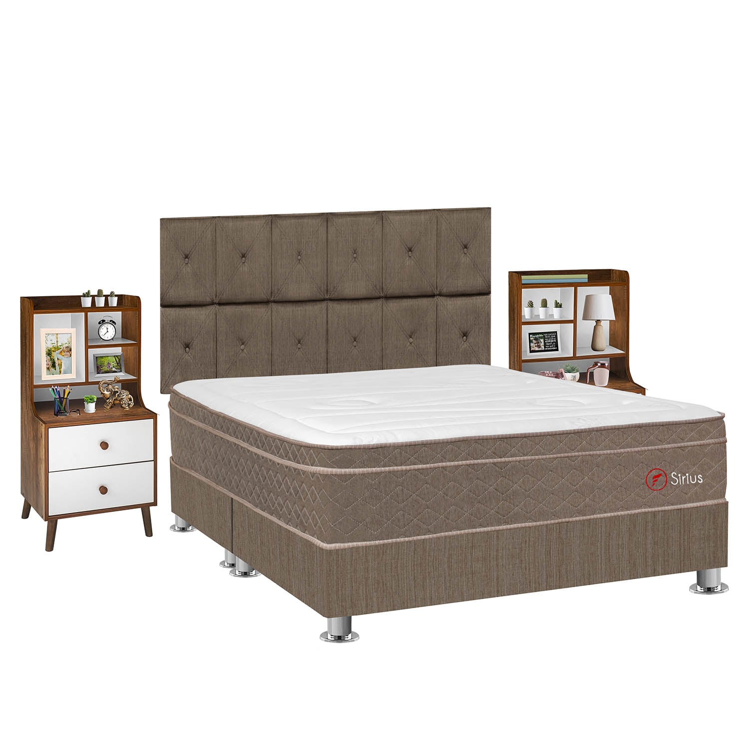 DORMITORIO AMERICANO FORLI SIRIUS KING + VELADOR REPISA FASHION - 2