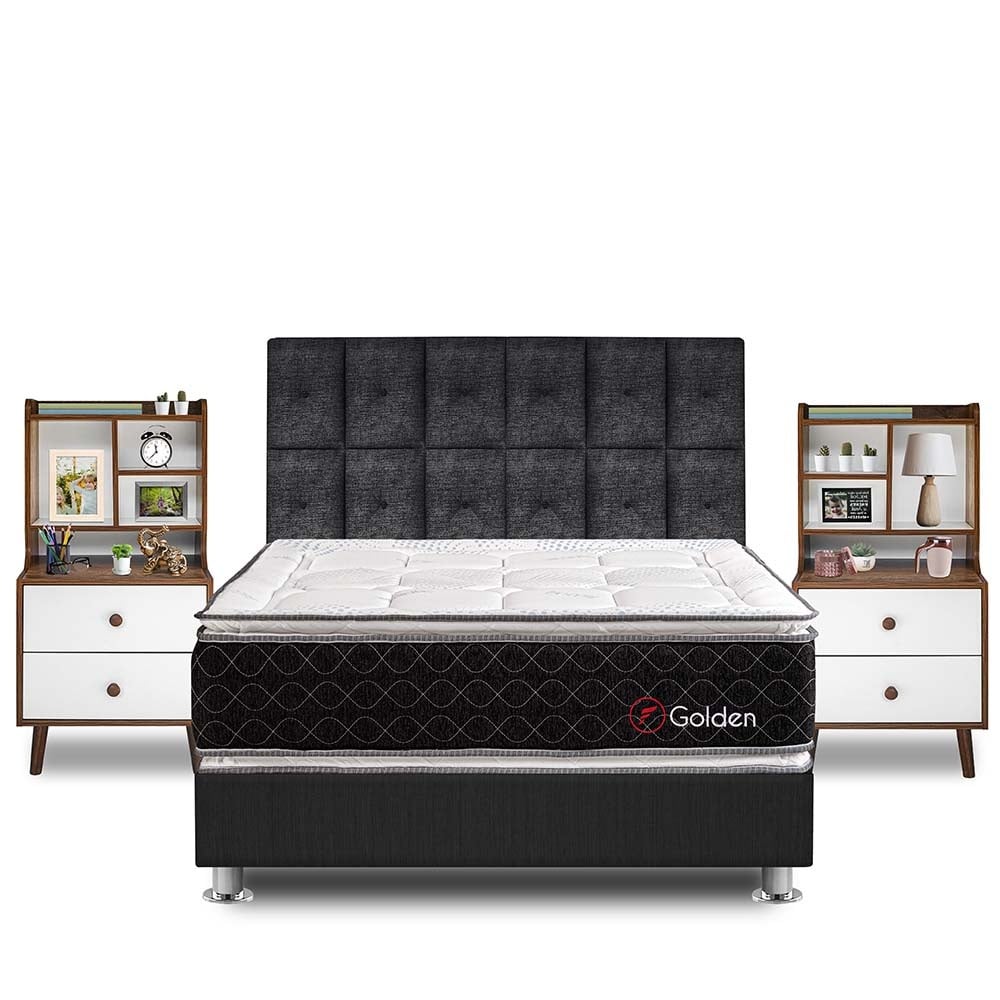 DORMITORIO AMERICANO FORLI GOLDEN KING    + VELADOR REPISA FASHION - 1