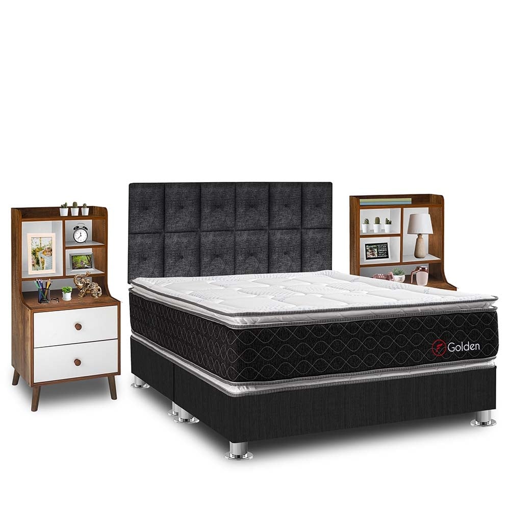 DORMITORIO AMERICANO FORLI GOLDEN KING    + VELADOR REPISA FASHION - 2