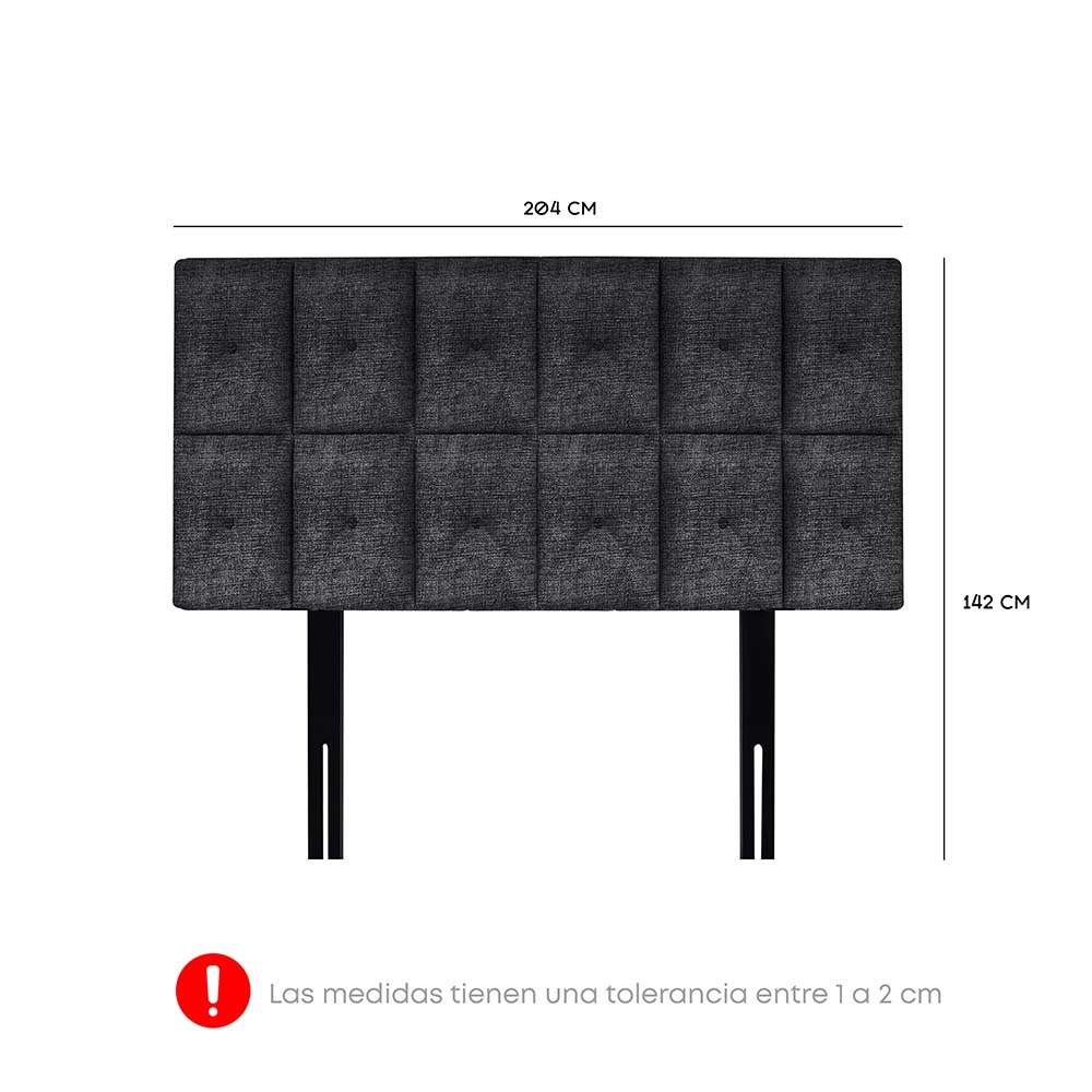 DORMITORIO AMERICANO FORLI PLATINIUM KING + VELADOR REPISA FASHION - 8