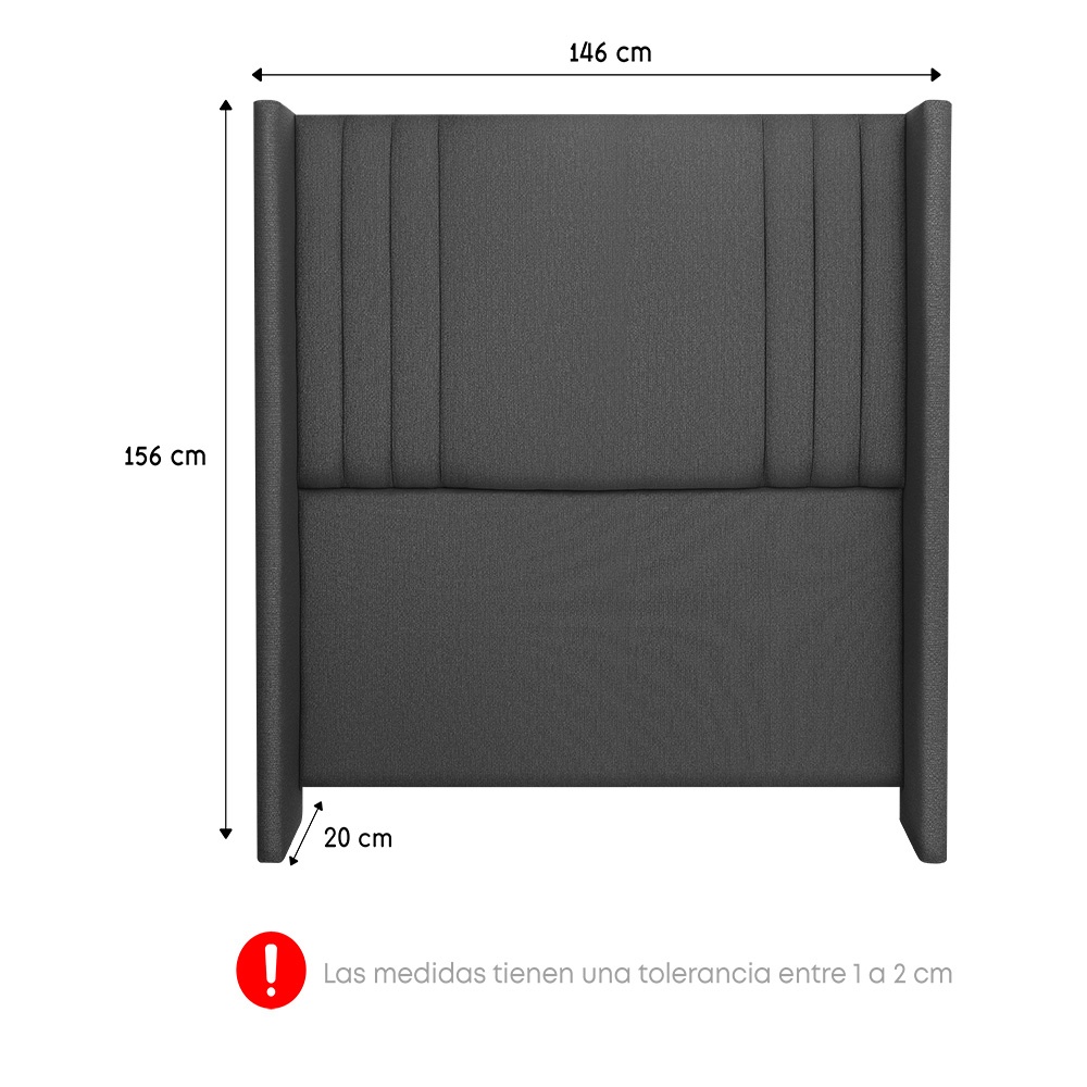DORMITORIO EUROPEO FORLI GOLDEN CAB DE LUXE 2 PLAZAS GRIS - 7