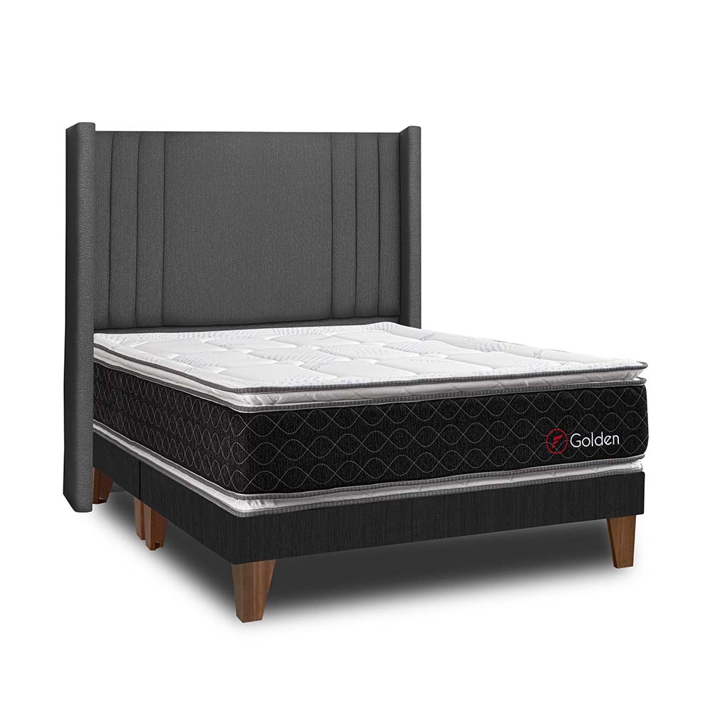 DORMITORIO EUROPEO FORLI GOLDEN CAB DE LUXE QUEEN GRIS - 2