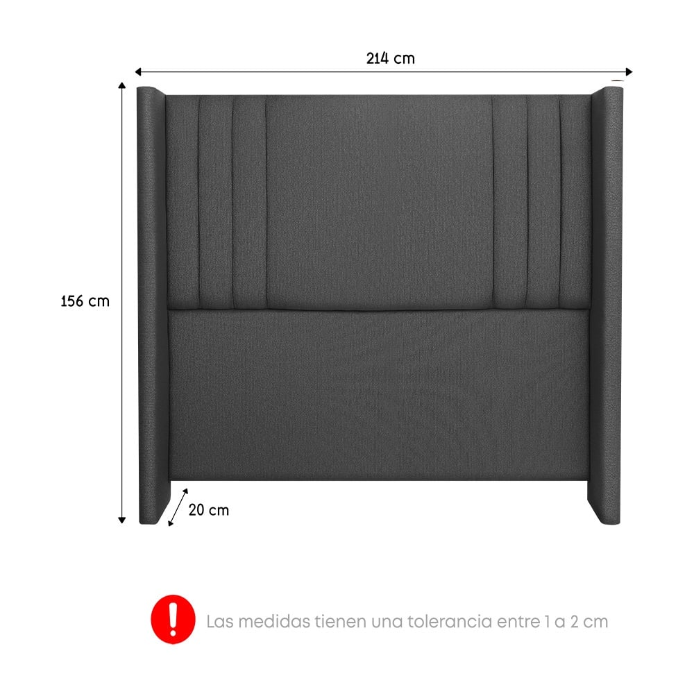 DORMITORIO EUROPEO FORLI GOLDEN CAB DE LUXE KING GRIS - 6