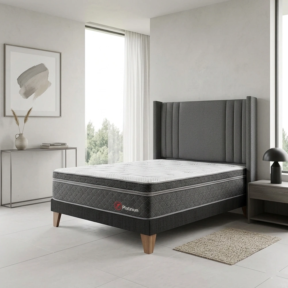 DORMITORIO EUROPEO FORLI PLATINIUM CAB DE LUXE 2 PLAZAS GRIS - 1