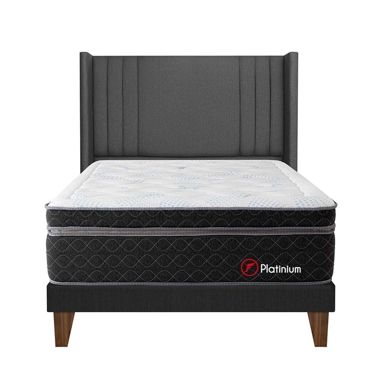 DORMITORIO EUROPEO FORLI PLATINIUM CAB DE LUXE 2 PLAZAS GRIS - 2