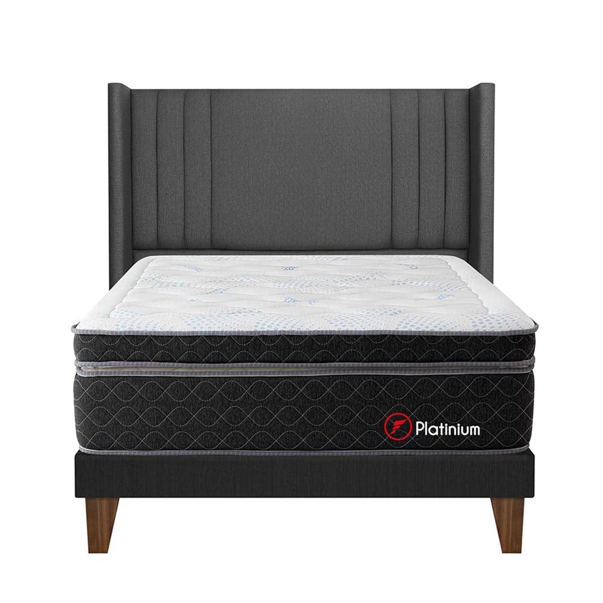 DORMITORIO EUROPEO FORLI PLATINIUM CAB DE LUXE QUEEN GRIS - 1