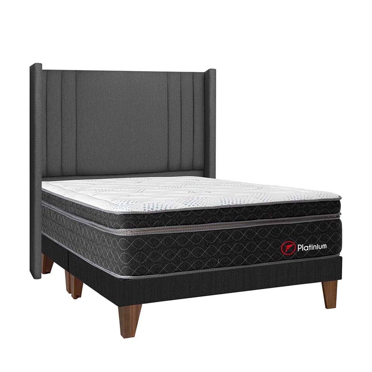 DORMITORIO EUROPEO FORLI PLATINIUM CAB DE LUXE QUEEN GRIS - 2