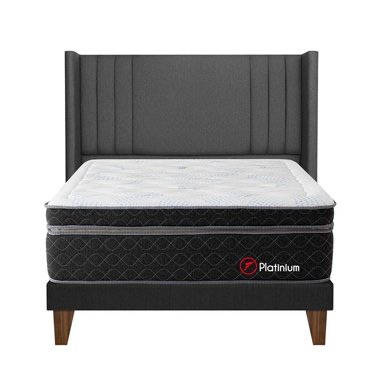 DORMITORIO EUROPEO FORLI PLATINIUM CAB DE LUXE KING GRIS - 1