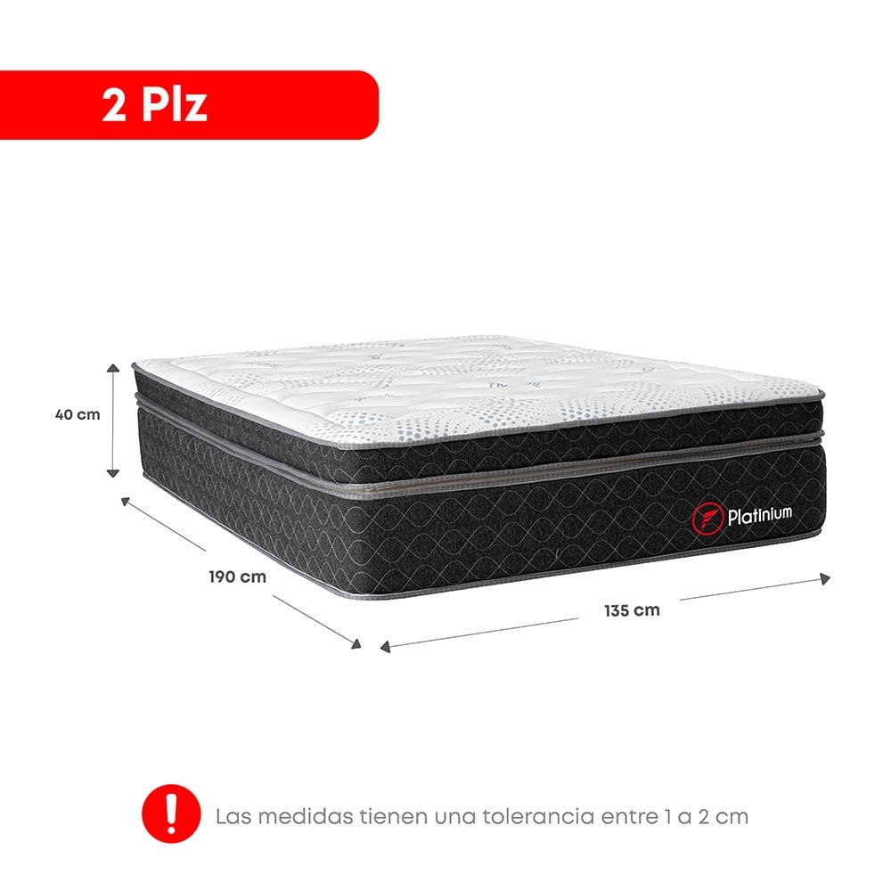 CAMA BOXET FORLI PLATINIUM 2 PLAZAS GRIS - 6