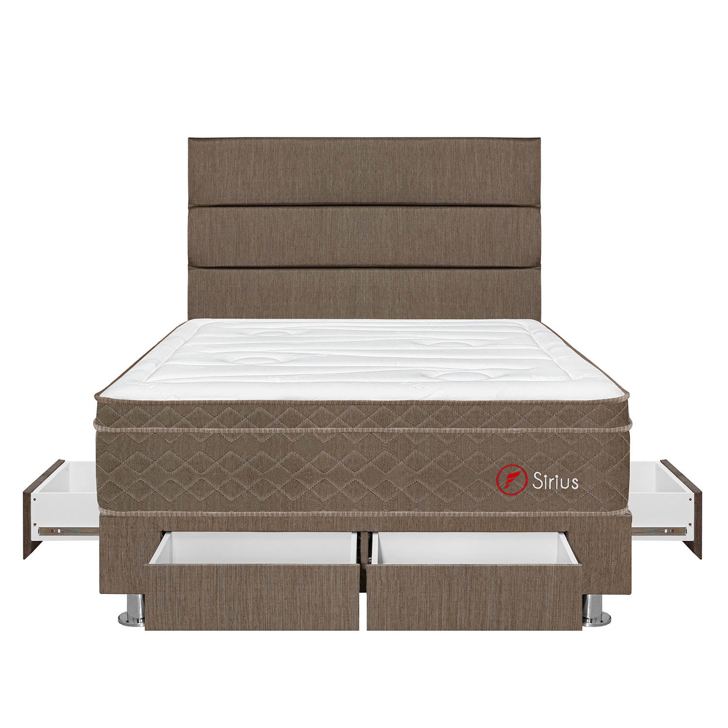 DORMITORIO AMERICANO FORLI SIRIUS 2 PLAZAS 4 CAJONES MARRON - 1