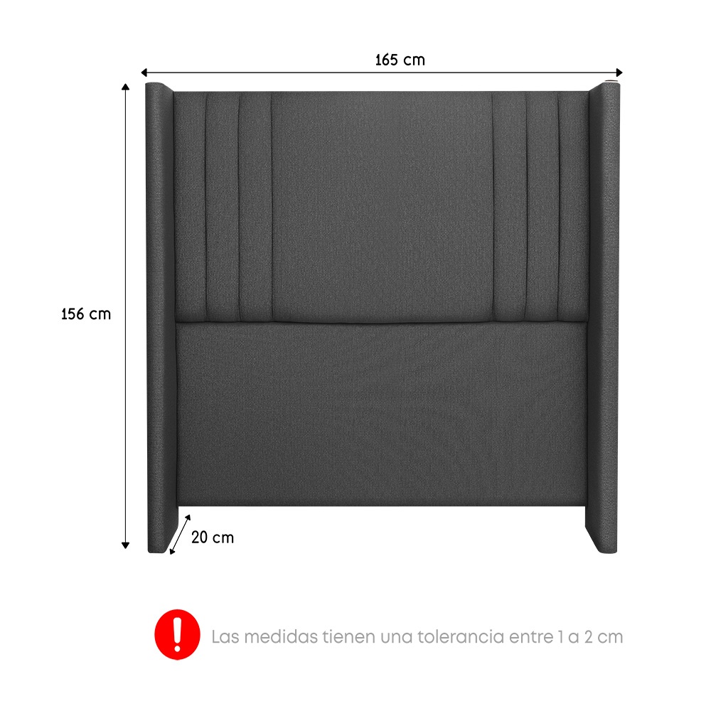 DORMITORIO AMERICANO FORLI GOLDEN QUEEN 4 CAJONES GRIS - 6