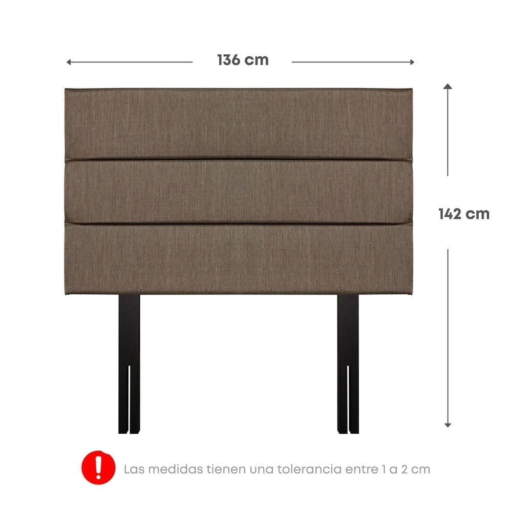 DORMITORIO BOXET FORLI SIRIUS 2 PLAZAS MARRÓN CLARO + CABECERA LÍNEAS - 6