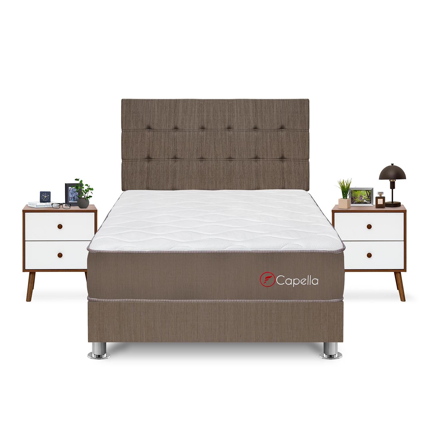 DORMITORIO AMERICANO FORLI CAPELLA 2 PLAZAS + VELADOR - 1