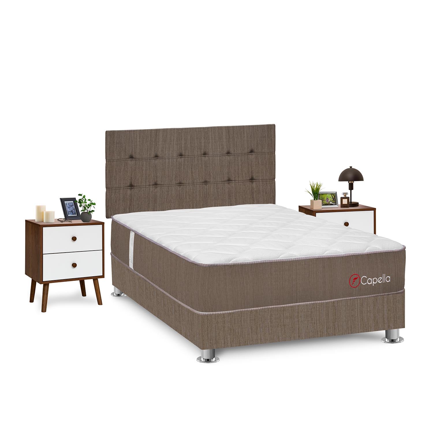 DORMITORIO AMERICANO FORLI CAPELLA 2 PLAZAS + VELADOR - 2