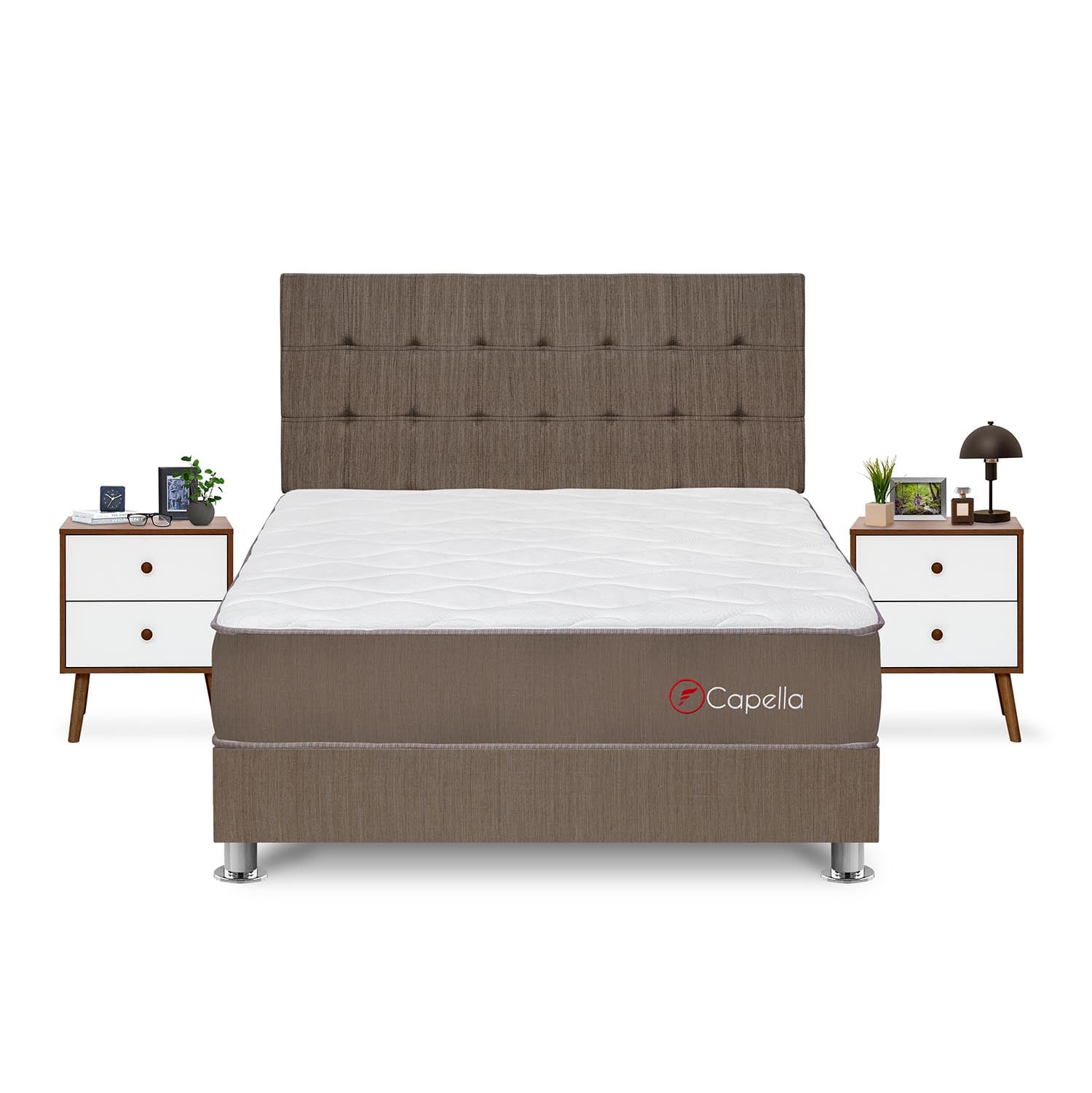 DORMITORIO AMERICANO FORLI CAPELLA QUEEN SIZE + VELADOR - 1