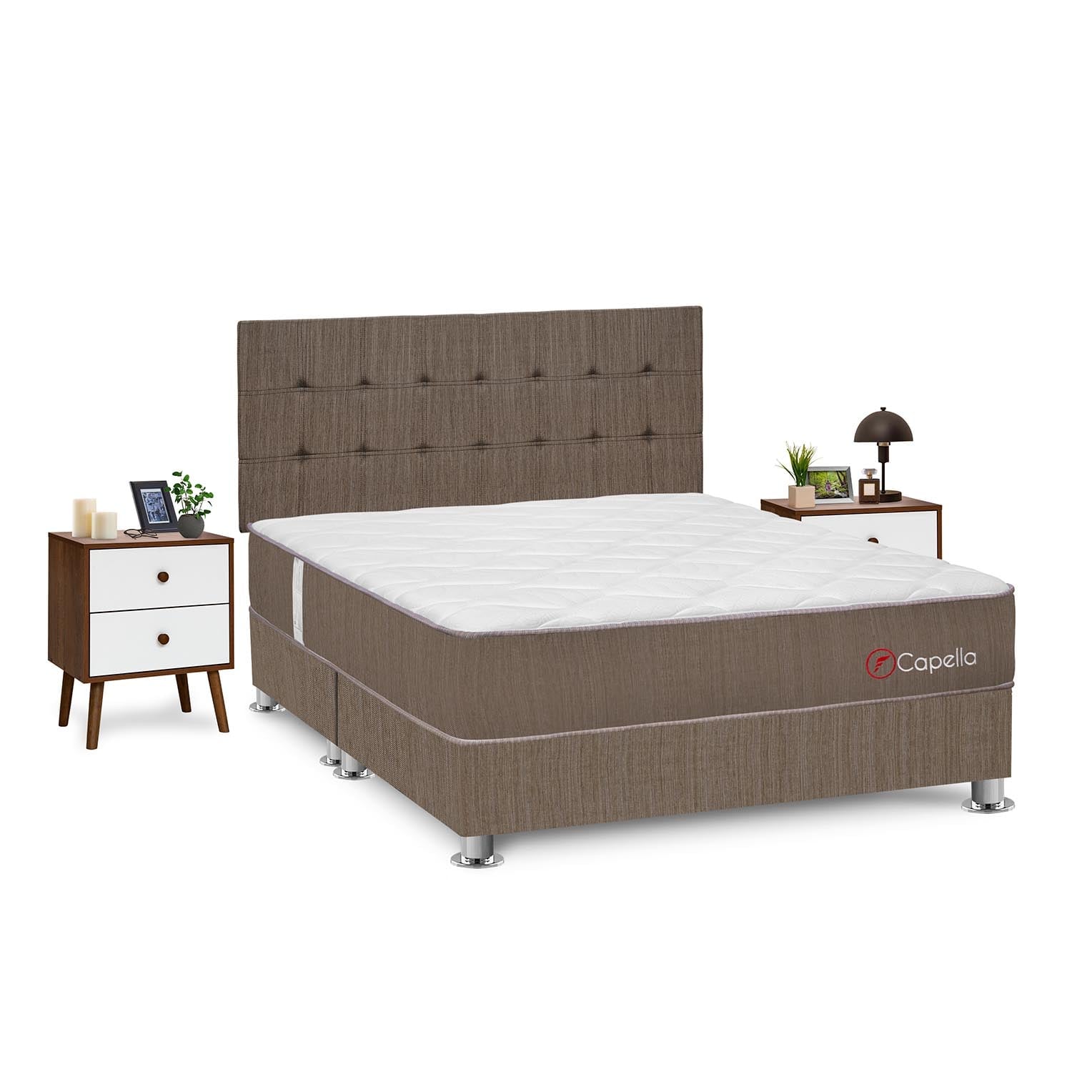 DORMITORIO AMERICANO FORLI CAPELLA QUEEN SIZE + VELADOR - 2