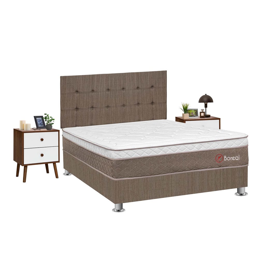 DORMITORIO AMERICANO FORLI BOREAL 2 PLAZAS + VELADOR - 2