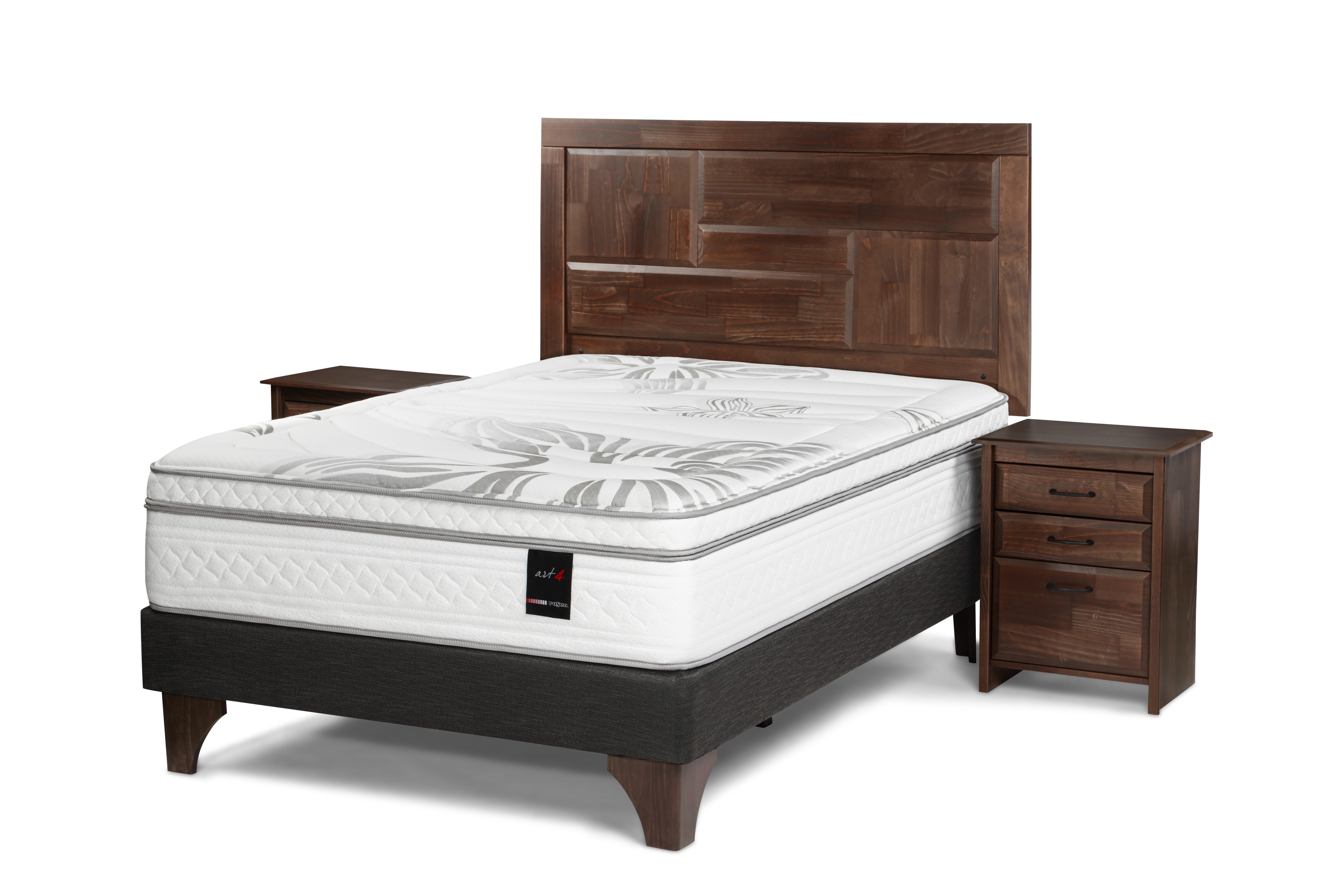 DORMITORIO EUROPEO ROSEN ART 4 2 PLAZAS DOLCE + 2 VELADORES - 1