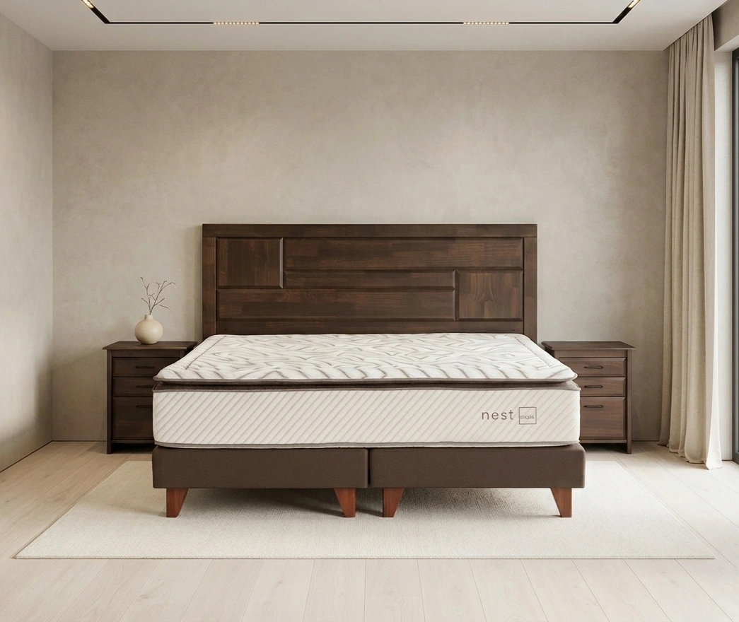 DORMITORIO EUROPEO ROSEN NEST QUEEN DOLCE + 2 VELADORES - 1