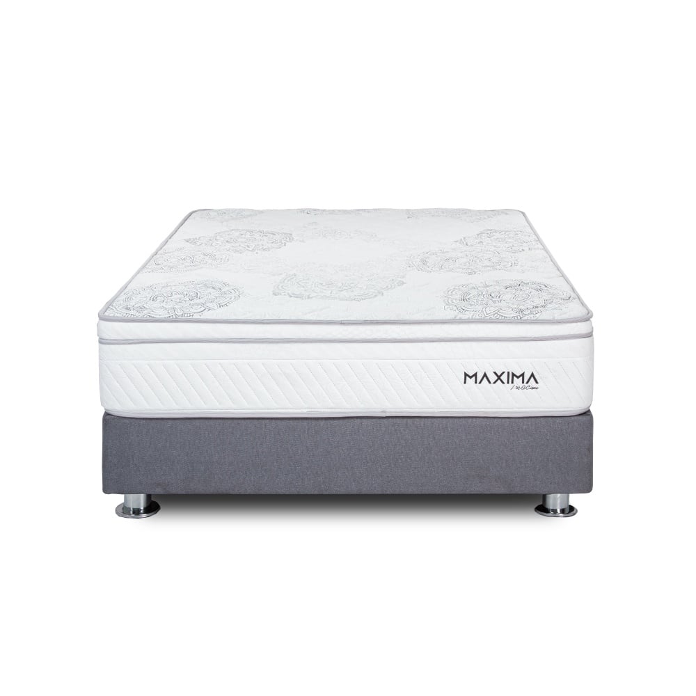 CAMA AMERICANA EL CISNE MAXIMA RESORTES KING GRIS - 1