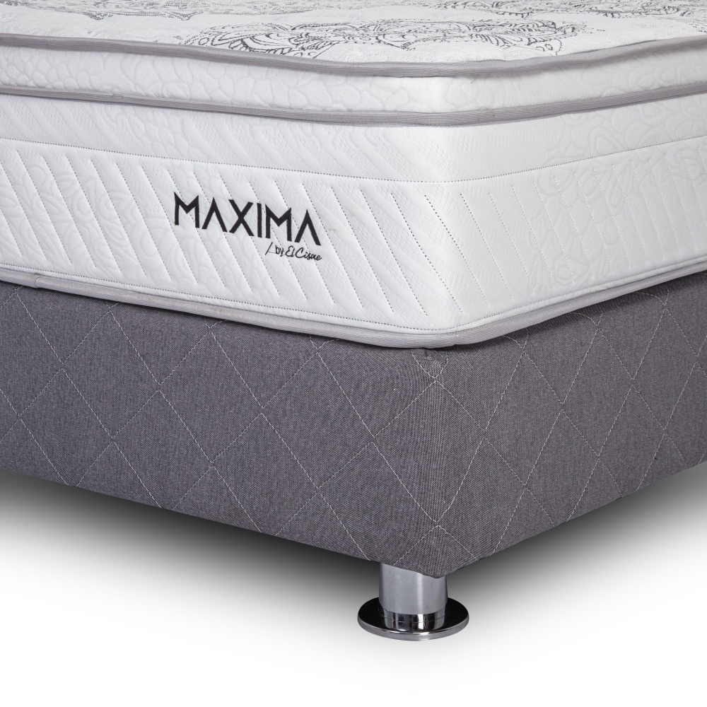 CAMA AMERICANA EL CISNE MAXIMA RESORTES KING GRIS - 3