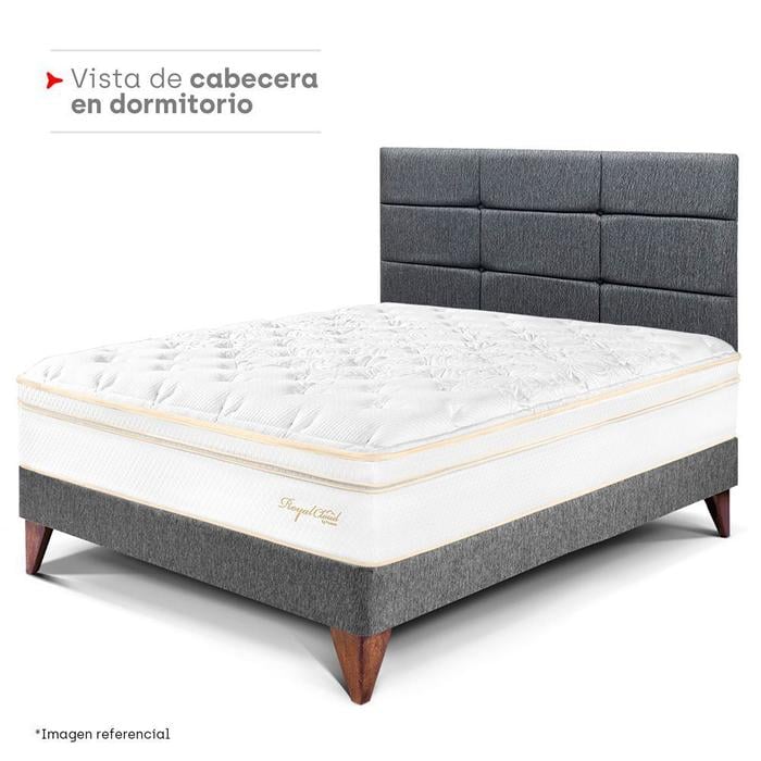 CABECERA PARAÍSO BLOCKS 1.5 PLAZAS GRIS - 4