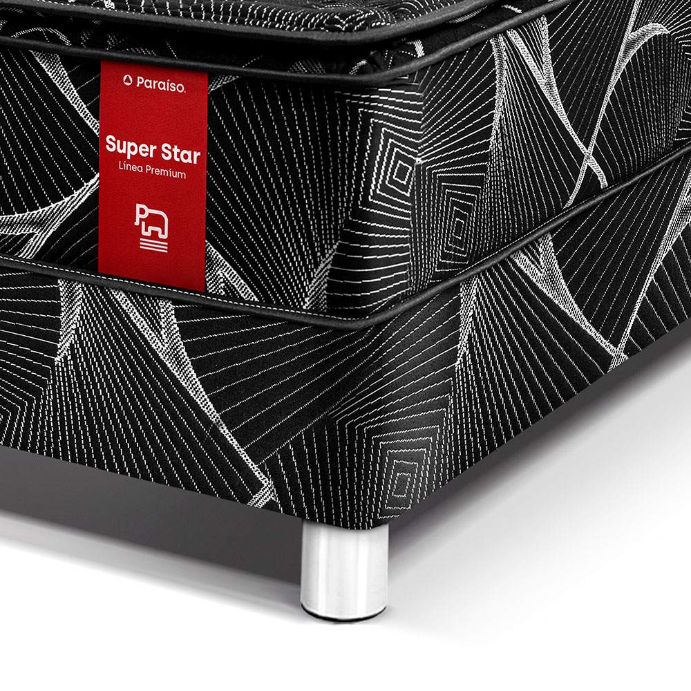 CAMA PARAÍSO SUPER STAR NEGRO QUEEN - 2