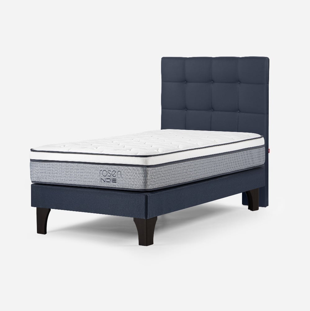 DORMITORIO EUROPEO ROSEN INDIE 1.5 PLAZAS ISSEY AZUL - 1