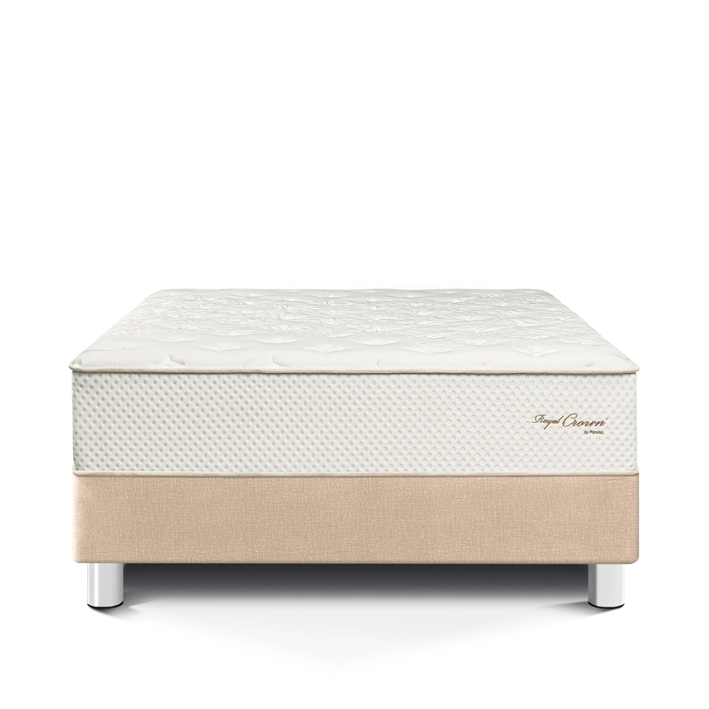 CAMA PARAÍSO ROYAL CROWN 2 PLAZAS CHAMPAGNE + 2 ALMOHADAS VISCOELÁSTICAS - 3