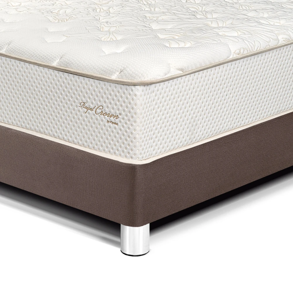 CAMA PARAÍSO ROYAL CROWN QUEEN CHOCOLATE + 2 ALMOHADAS VISCOELÁSTICAS - 2
