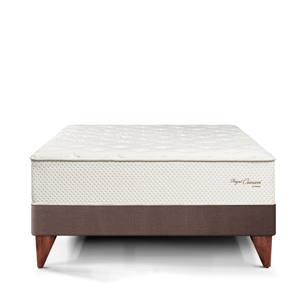 CAMA EUROPEA PARAÍSO ROYAL CROWN 1.5 PLAZAS CHOCOLATE + 1 ALMOHADA VISCOELÁSTICA - 3