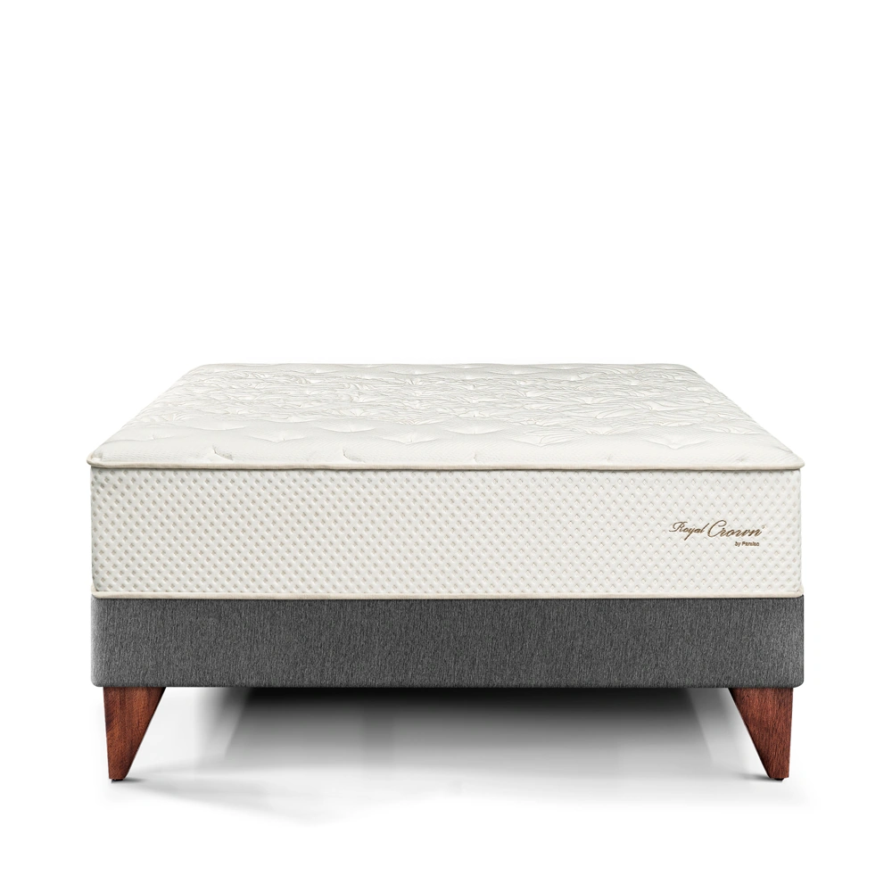 CAMA EUROPEA PARAÍSO ROYAL CROWN GRIS 2 PLAZAS GRIS + 2 ALMOHADAS VISCOELÁSTICAS - 3