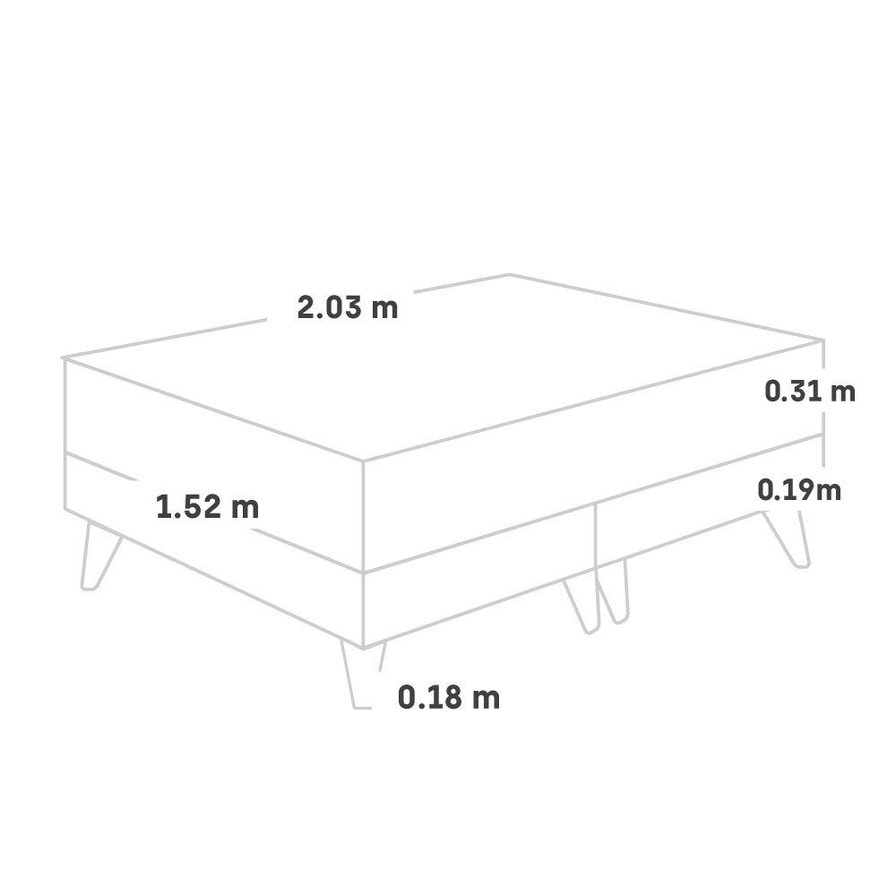 CAMA EUROPEA PARAÍSO ROYAL CROWN GRIS QUEEN GRIS + 2 ALMOHADAS VISCOELÁSTICAS - 5