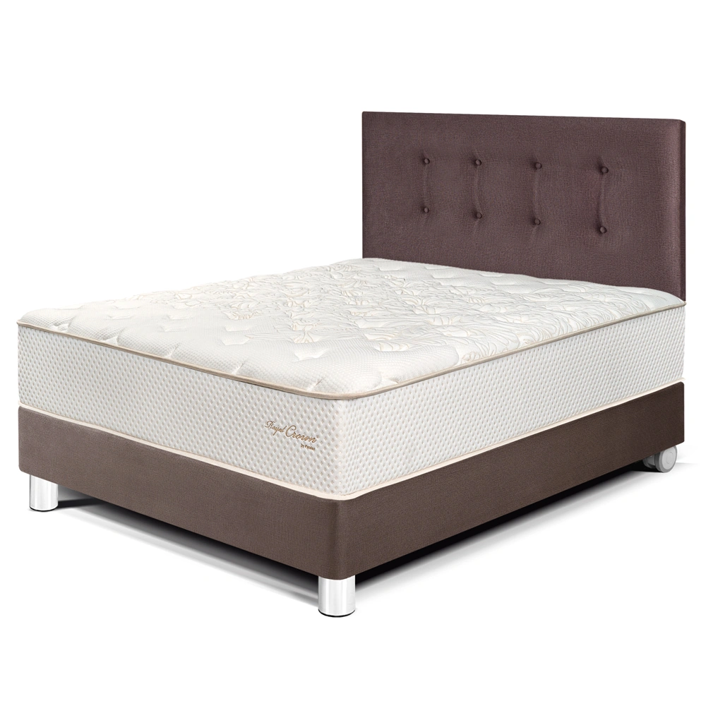 DORMITORIO 1.5 PLAZAS PARAÍSO ROYAL CROWN CHOCOLATE + 1 ALMOHADA VISCOELÁSTICA - 1