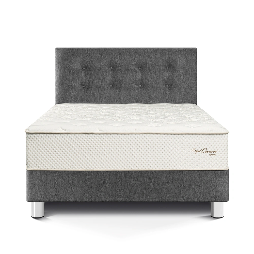 DORMITORIO PARAÍSO ROYAL CROWN 1.5 PLAZAS GRIS + 1 ALMOHADA VISCOELÁSTICA - 3