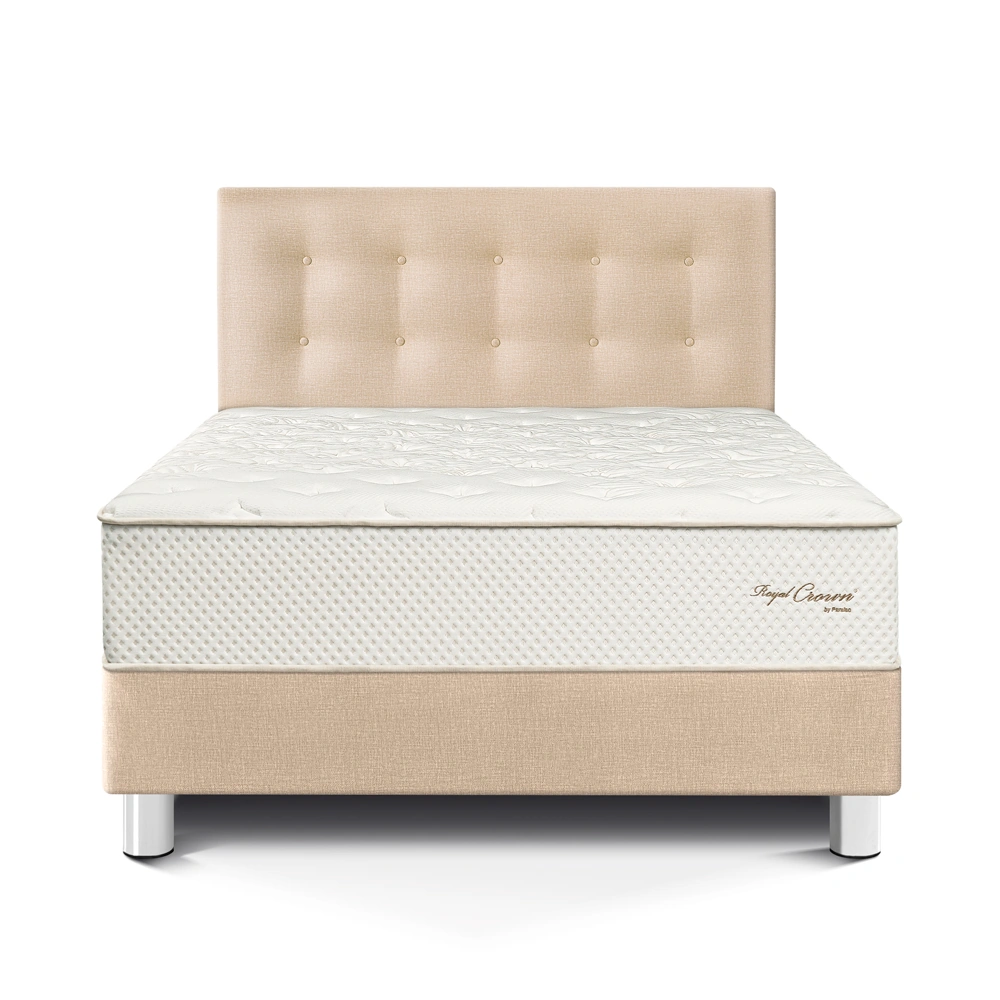 DORMITORIO PARAÍSO ROYAL CROWN 2 PLAZAS CHAMPAGNE + 2 ALMOHADAS VISCOELÁSTICAS - 2