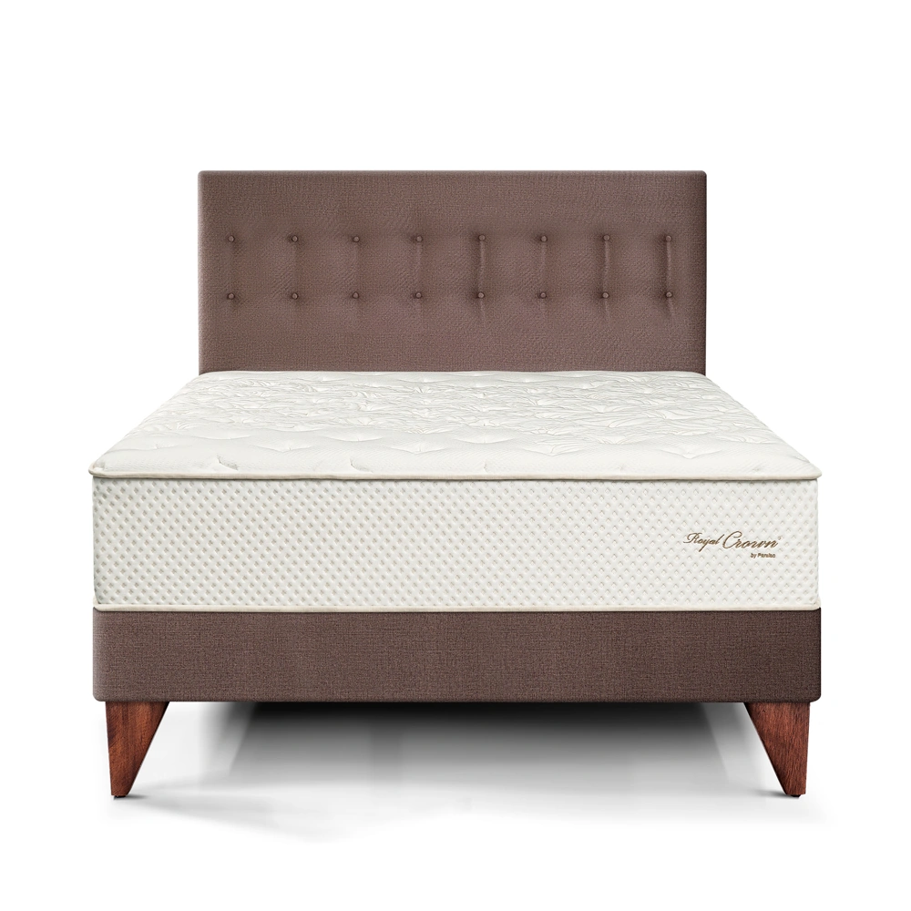 DORMITORIO EUROPEO PARAÍSO ROYAL CROWN KING CHOCOLATE + 2 ALMOHADAS VISCOELÁSTICAS - 3