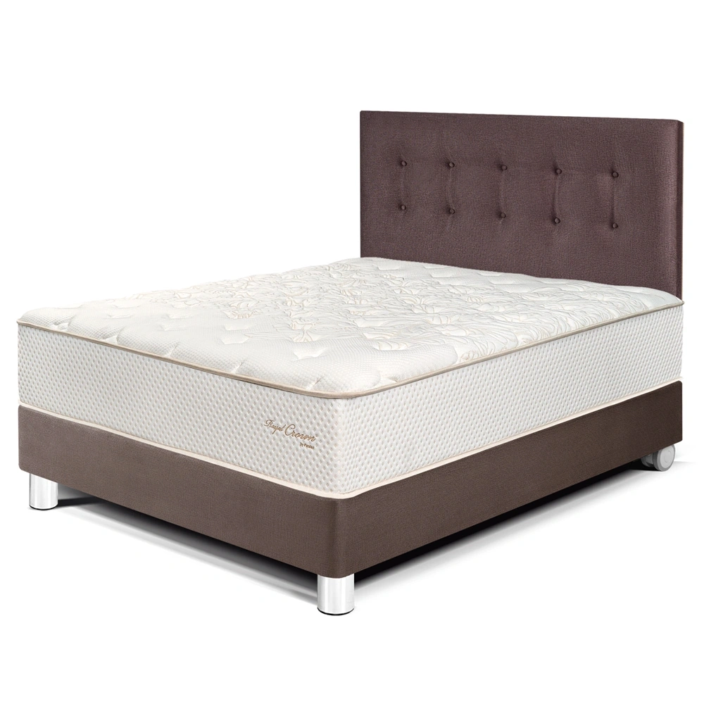 DORMITORIO PARAÍSO ROYAL CROWN 2 PLAZAS CHOCOLATE + 2 ALMOHADAS VISCOELÁSTICAS - 1