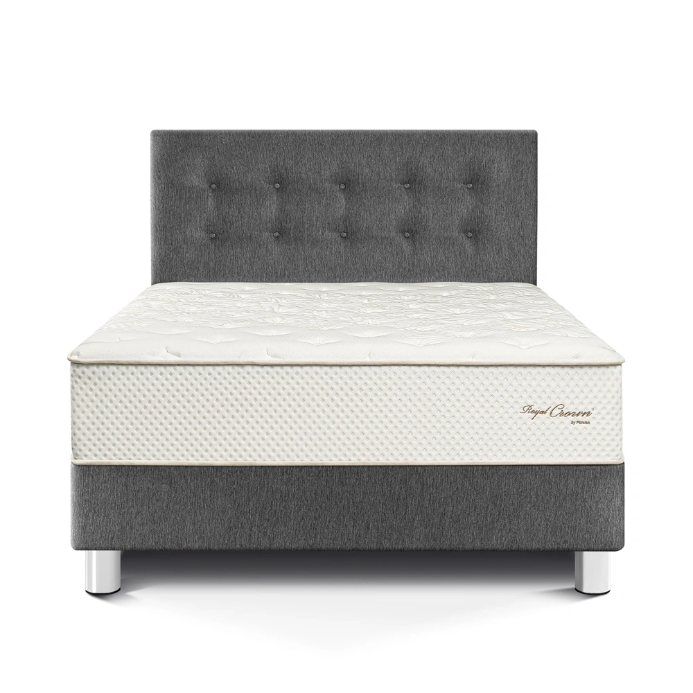 DORMITORIO PARAÍSO ROYAL CROWN 2 PLAZAS GRIS + 2 ALMOHADAS VISCOELÁSTICAS - 3