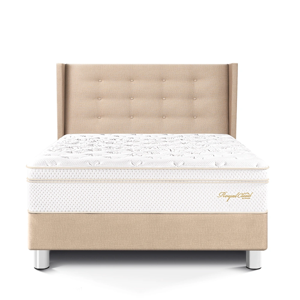 DORMITORIO PARAÍSO ROYAL CLOUD 1.5 PLAZAS + CABECERA GOLD CHAMPAGNE + 1 ALMOHADA VISCOELÁSTICA - 3