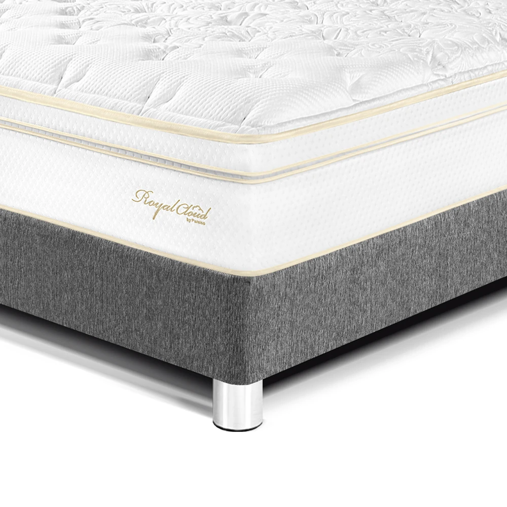 DORMITORIO PARAÍSO ROYAL CLOUD 1.5 PLAZAS + CABECERA GOLD GRIS + 1 ALMOHADA VISCOELÁSTICA - 2