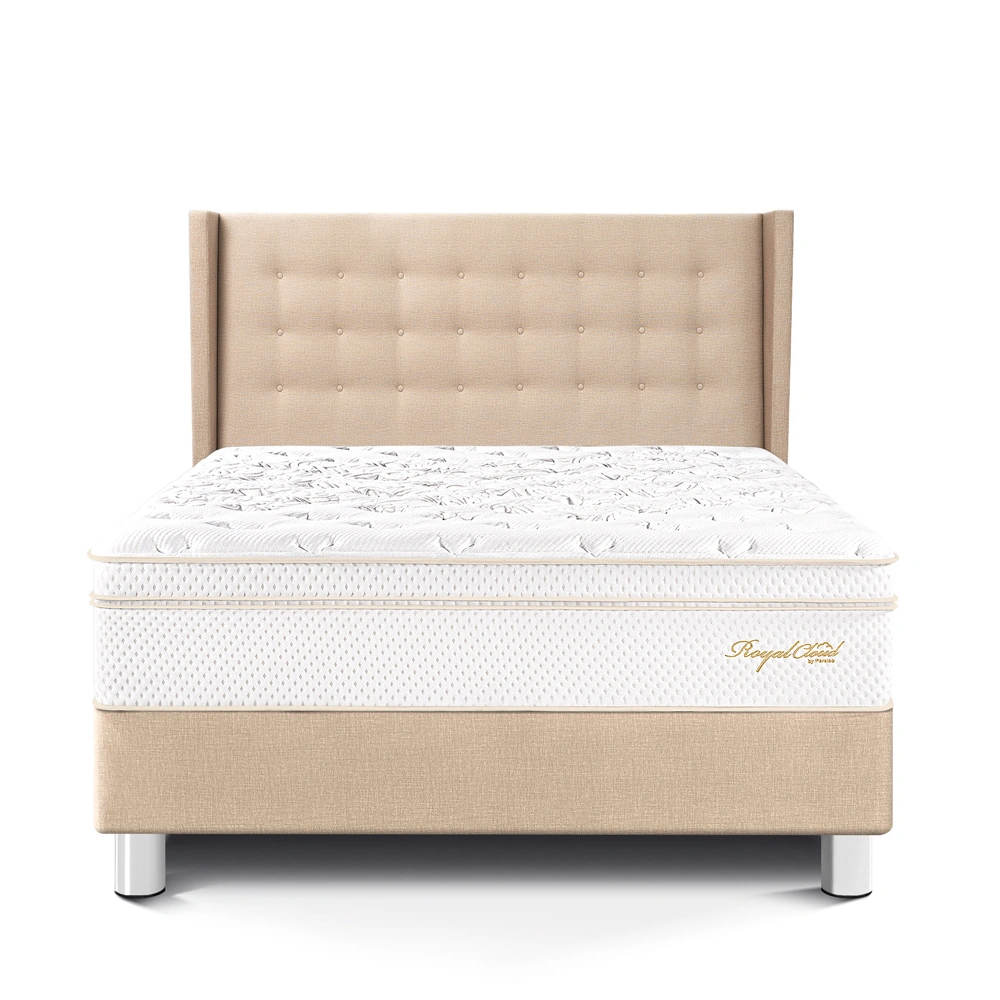 DORMITORIO PARAÍSO ROYAL CLOUD KING + CABECERA GOLD CHAMPAGNE + 2 ALMOHADAS VISCOELÁSTICAS - 3