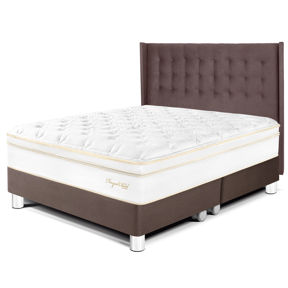 DORMITORIO PARAÍSO ROYAL CLOUD KING + CABECERA GOLD CHOCOLATE + 2 ALMOHADAS VISCOELÁSTICAS - 1