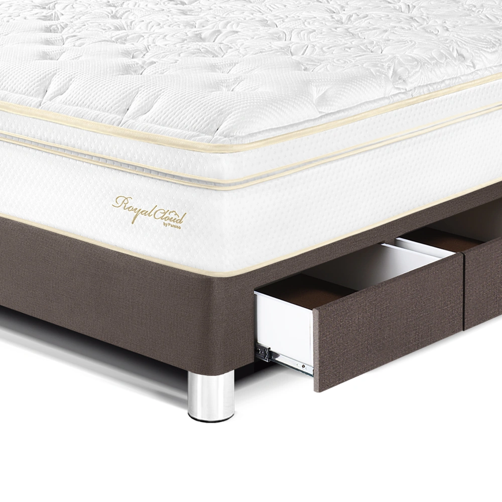 DORMITORIO CON CAJONES PARAÍSO ROYAL CLOUD 1.5 PLAZAS + CABECERA GOLD CHOCOLATE + 1 ALMOHADA VISCOELÁSTICA - 2