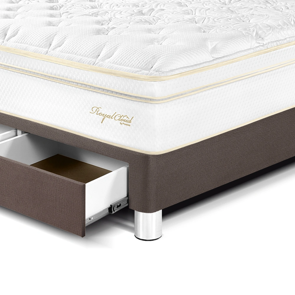DORMITORIO CON CAJONES PARAÍSO ROYAL CLOUD KING + CABECERA GOLD CHOCOLATE + 2 ALMOHADAS VISCOELÁSTICAS - 2
